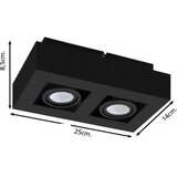 Eglo 31063 - LED spot svetiljka MENDOZA 2xLED/4,7W/230V 3000K crna | Eponuda.com