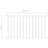 PANEL za ogradu od čelika obloženog prahom 1 7 x 0 75 m bijeli | shoptok.hr