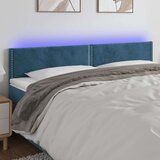  Posteljno vzglavje temno modro 200x5x78/88 cm žamet Cene