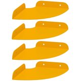  Lebdeća polica s policom s pohranom 4 pcs Žuta 15 x 15 x 2 cm - žuta boja senfa 15 cm 4 | shoptok.hr