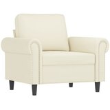  Fotelja s tabureom krem 60 cm baršunasta | shoptok.hr