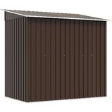  Vrtna kućica za pohranu smeđa 194 x 121 x 181 cm čelična | Eponuda.com