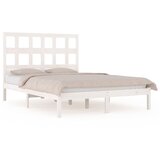 The Living Store Posteljni okvir bel iz trdne borovine 140x200 cm - Posteljni Okvir, (21528642) | Shoptok.si