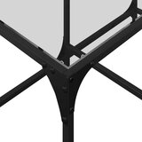 vidaXL Stolić s prozirnom staklenom površinom 78,5x40x40 cm čelik | shoptok.hr