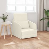 vidaXL Floor kavč postelja 2-v-1 Krem 65x80x83 cm Velvet u