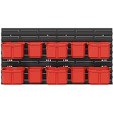  Stalak za kontejnere Crna i crvena 77,5 x 2 x 39 cm PP Slike