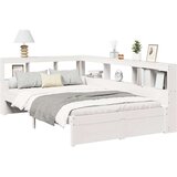  Krevet s regalom za knjige bez madraca bijeli 90x190cm borovina | shoptok.hr