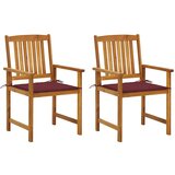 Maison Chic Vrtni stoli - Stol za vrt z blazinami 2 kosa trden akacijev les JS2182, (21877373) | Shoptok.si