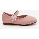 EVENTO Pink Velcro Fastening Children's Glitter Ballerina Shoes Jeylin | Shoptok.si