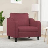 The Living Store Fotelj vinsko rdeč 60 cm blago - Fotelj, (21836574) | Shoptok.si