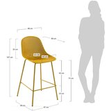 Kave Home Žuta metalna/plastična vrtna barska stolica Quinby – | shoptok.hr