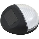  Vanjske solarne zidne svjetiljke LED 24 kom okrugle crne | shoptok.hr
