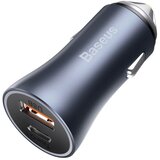 Baseus Hitri USB-C + USB 40W avtopolnilec Golden Contactor Pro siv, (21382580) Slike
