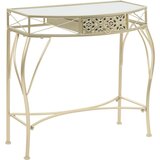 vidaXL Stranska mizica v francoskem stilu iz kovine 82x39x76 cm zlata Cene