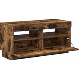 TV ormarić s LED svjetlima boja dimljenog hrasta 80x35x40 cm | shoptok.hr