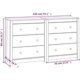  Komoda 140 x 35 x 80 cm od masivne borovine | shoptok.hr