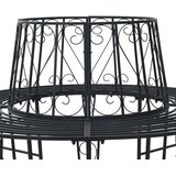  Klupa pod drvetom Ø 160 x 89 cm Čelik Crna Kružni | Eponuda.com