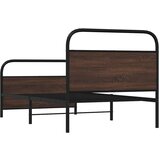  Posteljni okvir brez vzmetnice 107x203 cm rjavi hrast inž. les, (21609555) | Shoptok.si