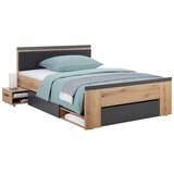 Mömax postelja cadix, antracit, barva hrasta, 140x200 | Shoptok.si
