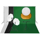 Komplet studijske rasvjete: set svjetala, pozadina i reflektor