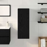 vidaXL Stenska omarica črn hrast 34,5x34x90 cm inženirski les | Shoptok.si