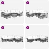  Zunanja garnitura za sedenje 10 pcs Naravna in krem bela, (5000272032) | Shoptok.si