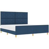  Krevetna konstrukcija s uzglavljem Plava 180 x 200 cm tkanina | shoptok.hr