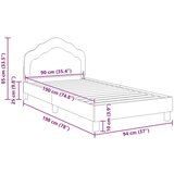  Otroški posteljni okvir z vznožjem Morsko zelena 90 x 190 cm, (5000104580) | Shoptok.si