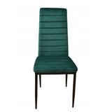  Set od 4 stolice s oblikovanim naslonom od zelenog baršuna | shoptok.hr