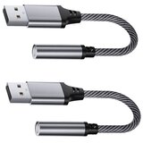 INF Type-C na 3.5mm adapter 2-pack z inline daljinskim in pletenim kablom, (5000296312) Cene