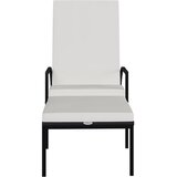  Ležaljke za sunčanje s osloncem za noge 2 kom PE ratan crne | shoptok.hr