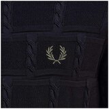Fred Perry CABLE DETAIL KNITTED SHIRT Crna | shoptok.hr