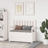 vidaXL Klupa bijela 112,5 x 51,5 x 96,5 cm od masivne borovine Cijene
