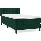 Box spring krevet s madracem tamnozeleni 90x190 cm baršunasti | shoptok.hr