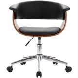  Vrtljivi jedilni stoli 2 kosa črno umetno usnje | Shoptok.si