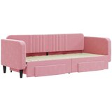 Dnevni krevet na razvlačenje ružičasti 80 x 200 cm baršunasti | shoptok.hr