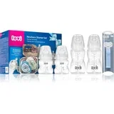 Set za novorođenče, plava - bočica 2x150 ml, bočica 2x 250 ml, duda 2 kom, 4xsisač za bočicu S, 1x vezica za dudu
