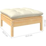  Vrtna sedežna garnitura 7-delna s krem blazinami borovina, (20674376) | Shoptok.si