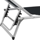  Sklopiva ležaljka s krovom od aluminija i tekstilena crna | shoptok.hr