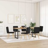 Furnova Jedilni stoli 6 kosov črno blago, (21929416) | Shoptok.si