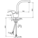 Rosan King baterija za sudoperu 2 cevi-ovalni izliv 180mm Cene