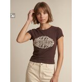 Sinsay Pamučna majica s printom | shoptok.hr