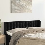  Uzglavlje s ušima crno 147x16x78/88 cm baršunasto | shoptok.hr