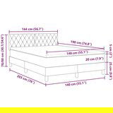 Box Spring Krevet s Madracem Ružičasta 140x190 cm Baršun | shoptok.hr