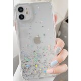  MCTK6 iphone 12 furtrola 3D sparkling star silicone transparent Cene