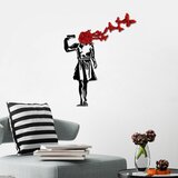 Wallity Zidna dekoracija Banksy-9-1, 66x51 cm, 1,5 mm, crno-crvena | Eponuda.ba