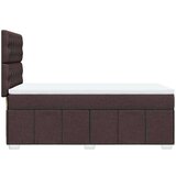 vidaXL Box spring postelja z vzmetnico temno rjava 80x200 cm blago, (21321318) | Shoptok.si
