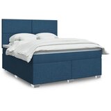  Krevet s oprugama i madracem plavi 180x200 cm od tkanine | shoptok.hr