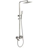Inter Ceramic yasmina usponski tuš set sa tuš ružom, ručicom i slavinom – Mat Srebrna 8866BS | ePonuda.com