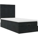 vidaXL Otomanski posteljni okvir z vzmetnicami črn 80x200cm žamet | Shoptok.si